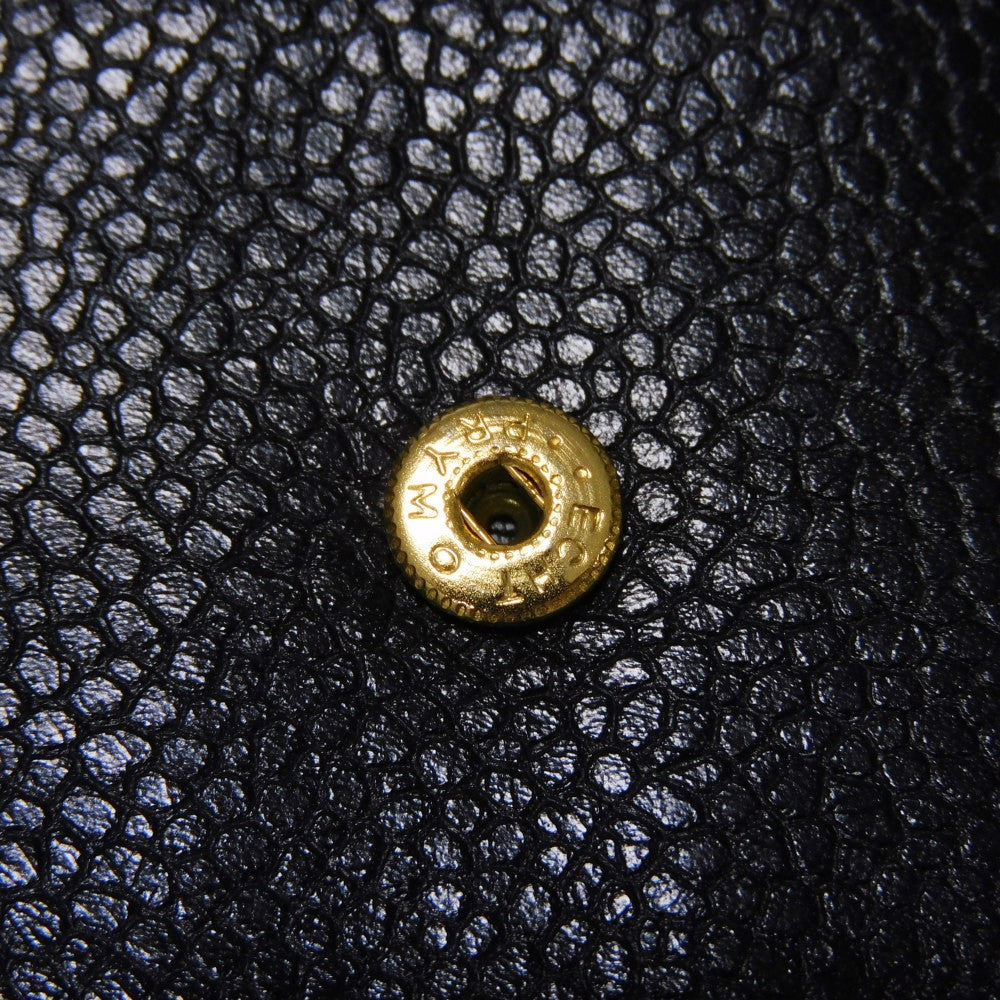 CHANEL Coin case Caviar skin black COCO Mark CC Mark 3rd Series Vintage Big Coco Compact flap wallet unisex(Unisex) Used Authentic