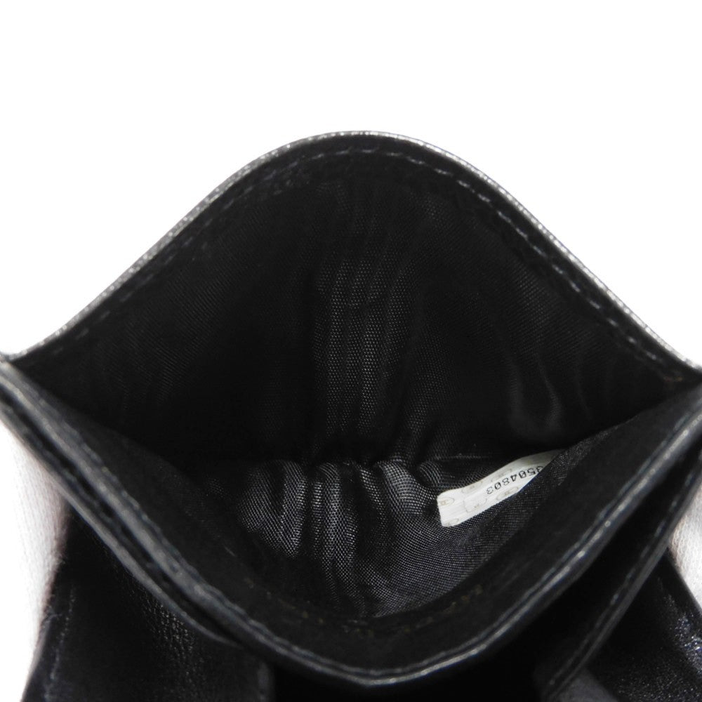 CHANEL Coin case Caviar skin black COCO Mark CC Mark 3rd Series Vintage Big Coco Compact flap wallet unisex(Unisex) Used Authentic