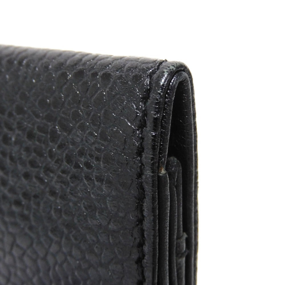 CHANEL Coin case Caviar skin black COCO Mark CC Mark 3rd Series Vintage Big Coco Compact flap wallet unisex(Unisex) Used Authentic