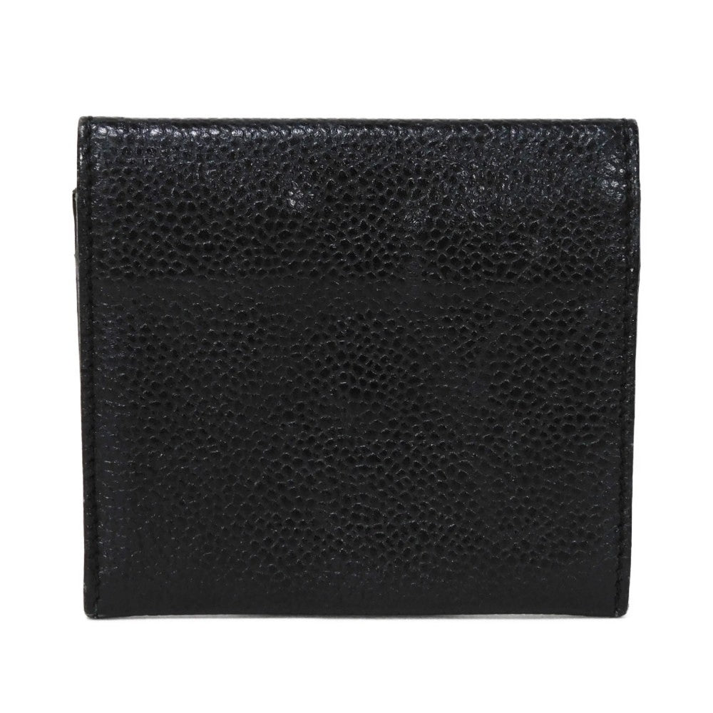 CHANEL Coin case Caviar skin black COCO Mark CC Mark 3rd Series Vintage Big Coco Compact flap wallet unisex(Unisex) Used Authentic