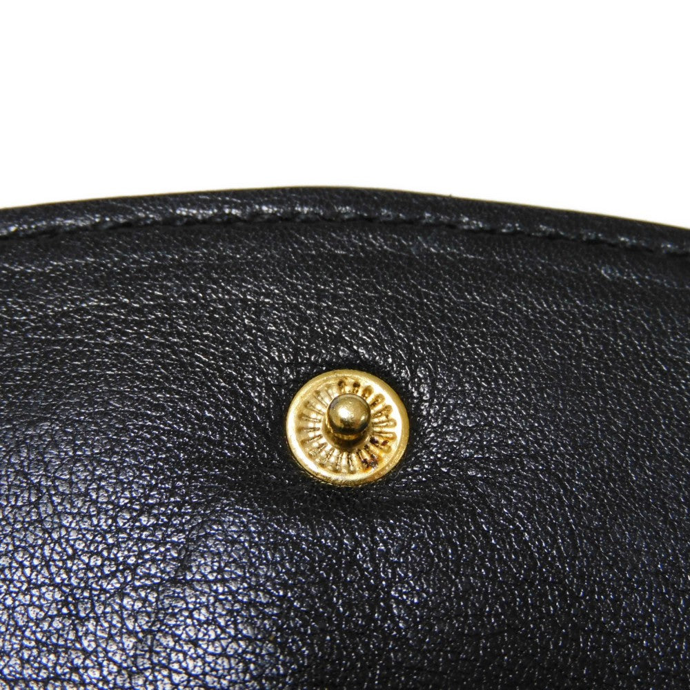 CHANEL Coin case Caviar skin black COCO Mark CC Mark 3rd Series Vintage Big Coco Compact flap wallet unisex(Unisex) Used Authentic