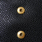 CHANEL Long Wallet Purse A01434 Caviar skin black COCO Mark CC Mark 4th Series Vintage Big Coco Long flap wallet unisex(Unisex) Used Authentic