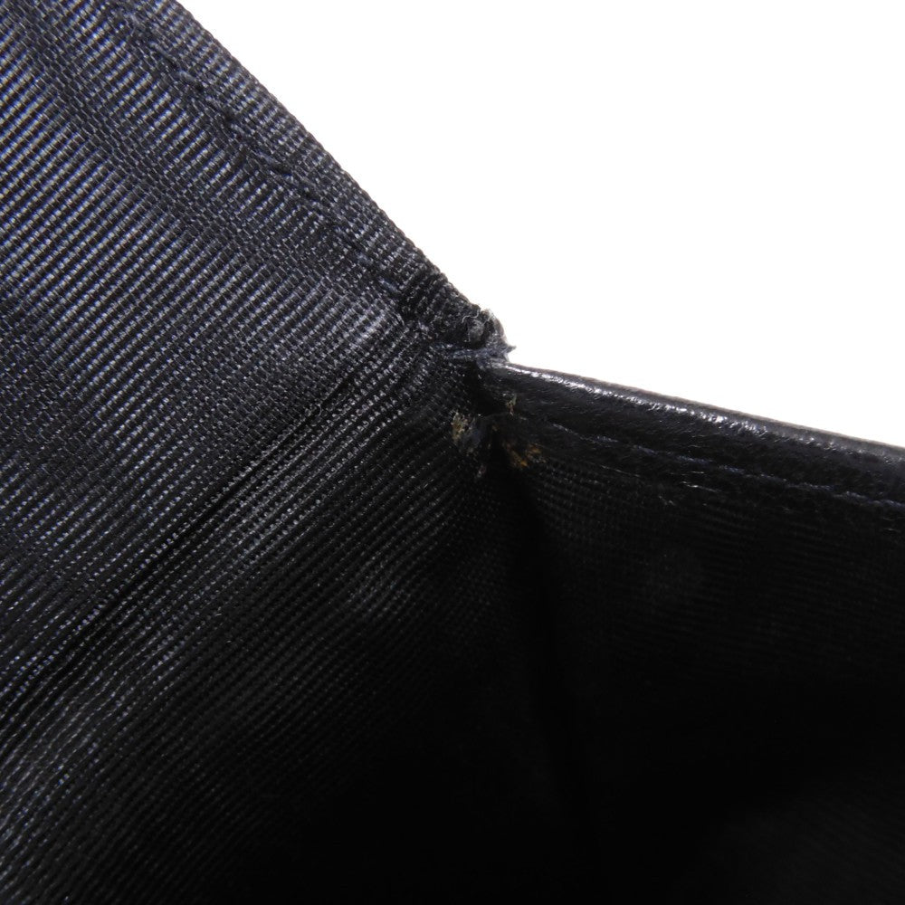 CHANEL Long Wallet Purse A01434 Caviar skin black COCO Mark CC Mark 4th Series Vintage Big Coco Long flap wallet unisex(Unisex) Used Authentic