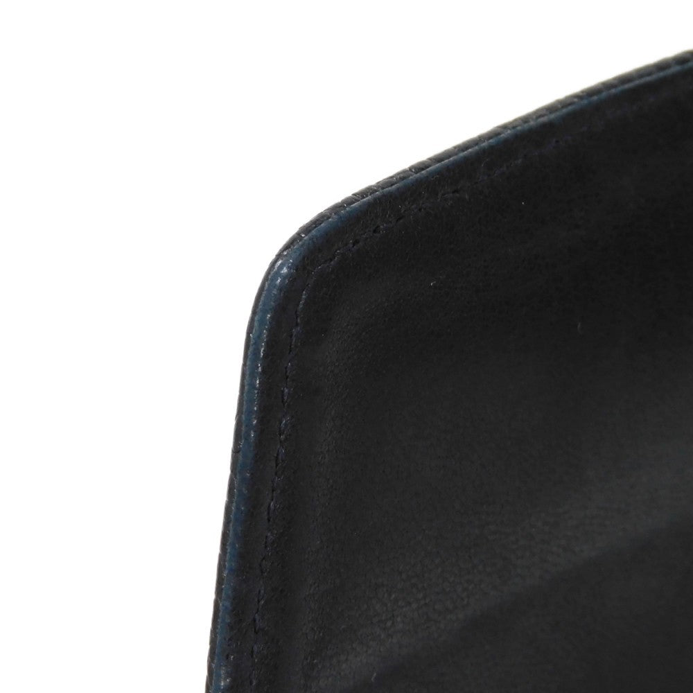 CHANEL Long Wallet Purse A01434 Caviar skin black COCO Mark CC Mark 4th Series Vintage Big Coco Long flap wallet unisex(Unisex) Used Authentic