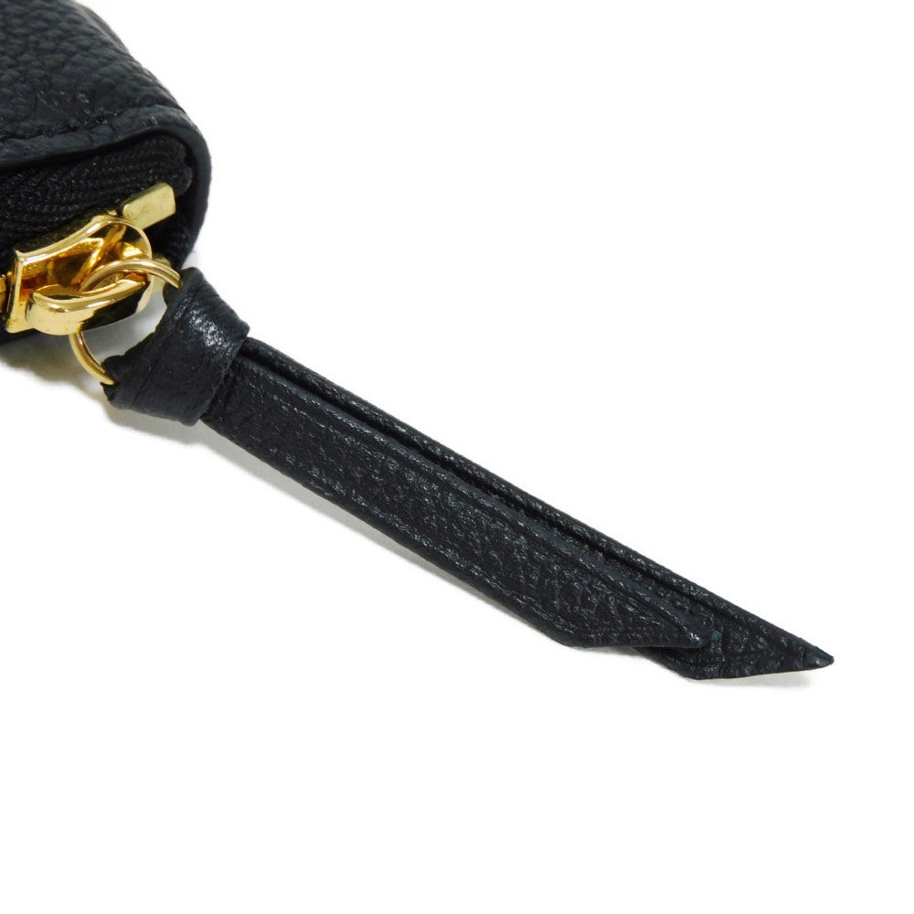 LOUIS VUITTON Long Wallet Purse M60171 Implant leather (monogram embossed) Noir LV Logo Black Zip Around Monogram Unplant Portefeuille Clemence unisex(Unisex) Used Authentic