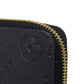 LOUIS VUITTON Long Wallet Purse M60171 Implant leather (monogram embossed) Noir LV Logo Black Zip Around Monogram Unplant Portefeuille Clemence unisex(Unisex) Used Authentic