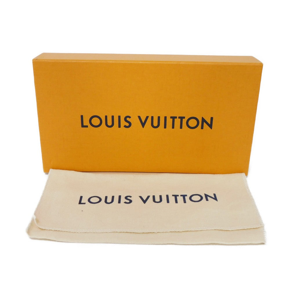 LOUIS VUITTON Long Wallet Purse M60171 Implant leather (monogram embossed) Noir LV Logo Black Zip Around Monogram Unplant Portefeuille Clemence unisex(Unisex) Used Authentic