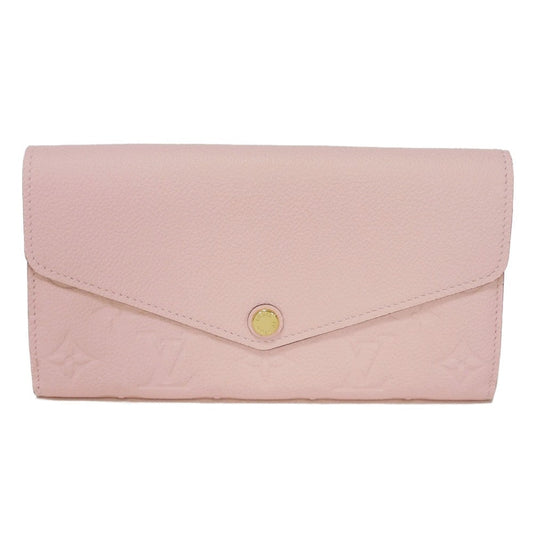 LOUIS VUITTON Long Wallet Purse M64082 Implant leather (monogram embossed) Rose poodle Monogram Unplant Portefeuille Sarah