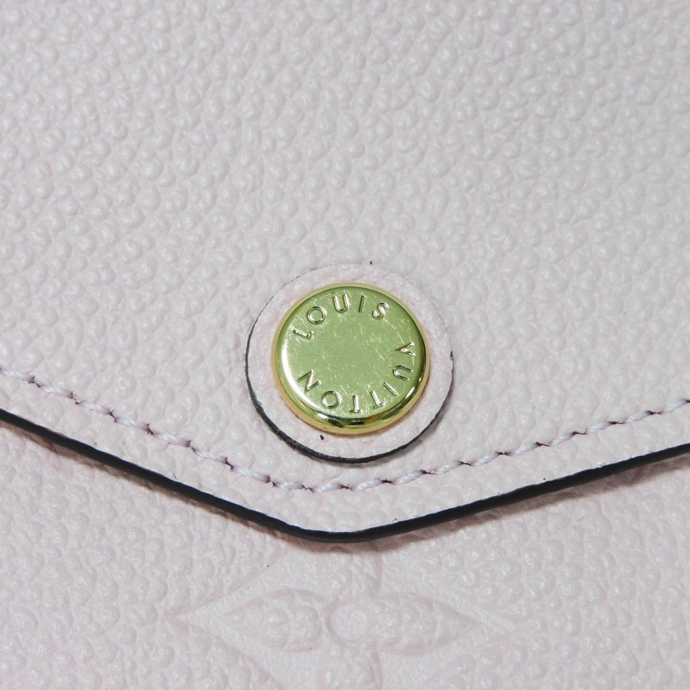 LOUIS VUITTON Long Wallet Purse M64082 Implant leather (monogram embossed) Rose poodle Monogram Unplant Portefeuille Sarah