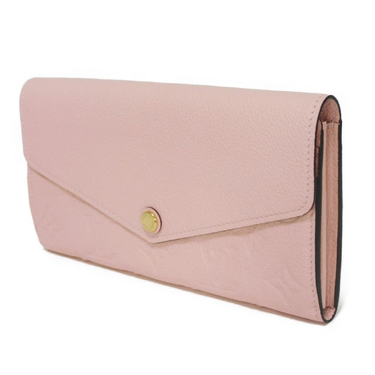 LOUIS VUITTON Long Wallet Purse M64082 Implant leather (monogram embossed) Rose poodle Monogram Unplant Portefeuille Sarah
