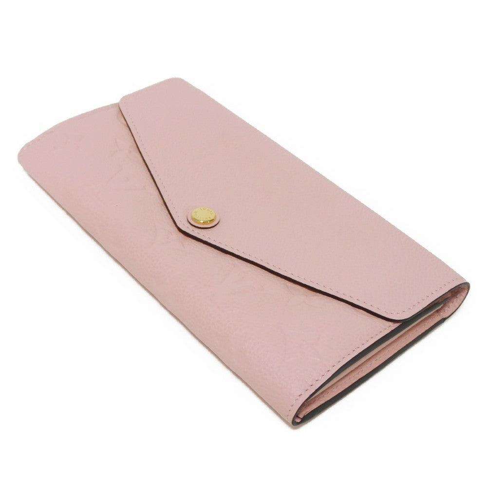 LOUIS VUITTON Long Wallet Purse M64082 Implant leather (monogram embossed) Rose poodle Monogram Unplant Portefeuille Sarah