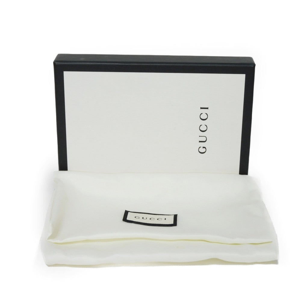 GUCCI Coin case 544248 BMJ1G 6420 GG striped leather Red logo embossed key ring gold Micro GG Shima Guccissima coin purse unisex(Unisex) Used Authentic
