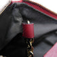 GUCCI Coin case 544248 BMJ1G 6420 GG striped leather Red logo embossed key ring gold Micro GG Shima Guccissima coin purse unisex(Unisex) Used Authentic