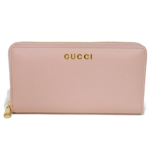 GUCCI Long Wallet Purse 772642 0OP0N 5909 Calf leather pink Current Bicolor Zip Around Unused logo Script zip-around wallet Women Used Authentic