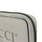 GUCCI Coin case 496319 0GCAT 8820 Textured leather Ivory x green x red Shelley Webb White Vintage logo print Compact zip-around wallet unisex(Unisex) Used Authentic
