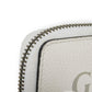 GUCCI Coin case 496319 0GCAT 8820 Textured leather Ivory x green x red Shelley Webb White Vintage logo print Compact zip-around wallet unisex(Unisex) Used Authentic