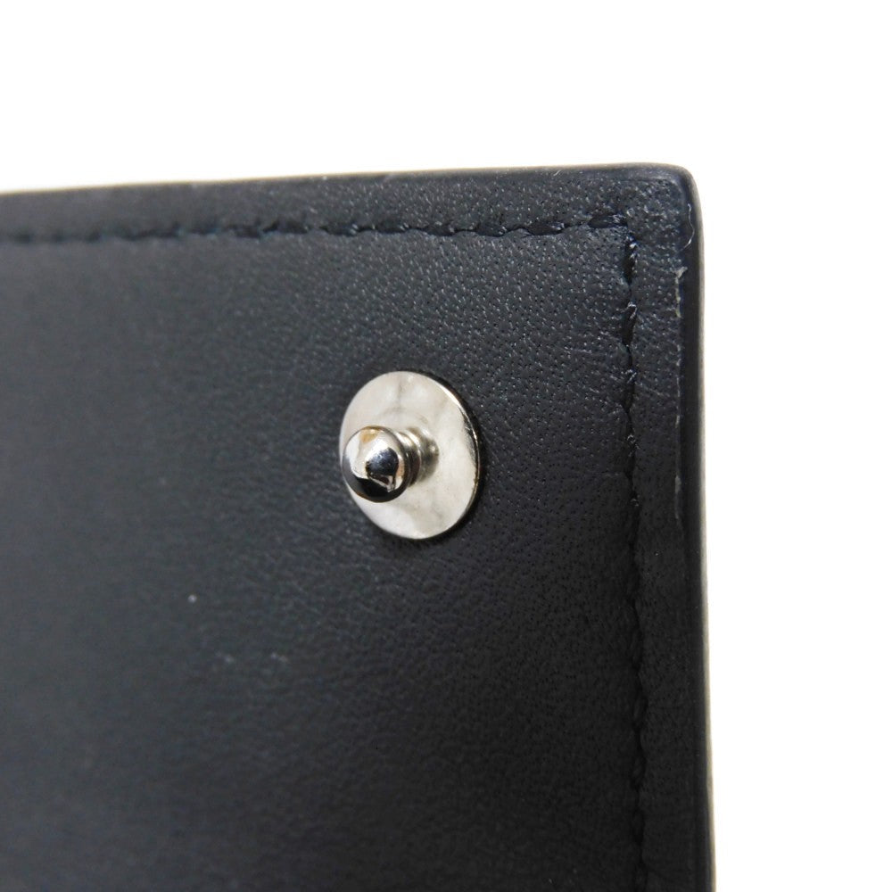 LOUIS VUITTON Tri-fold wallet M45417 Monogram Eclipse Reverse Canvas x Smooth Leather Noir RFID IC chip Monogram Eclipse Reverse Discovery compact wallet mens Used Authentic