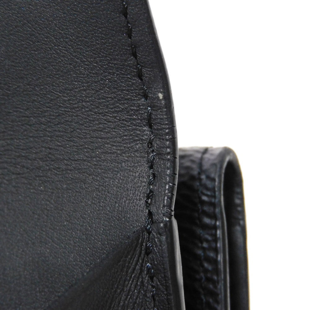 LOUIS VUITTON Tri-fold wallet M45417 Monogram Eclipse Reverse Canvas x Smooth Leather Noir RFID IC chip Monogram Eclipse Reverse Discovery compact wallet mens Used Authentic