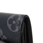 LOUIS VUITTON Tri-fold wallet M45417 Monogram Eclipse Reverse Canvas x Smooth Leather Noir RFID IC chip Monogram Eclipse Reverse Discovery compact wallet mens Used Authentic