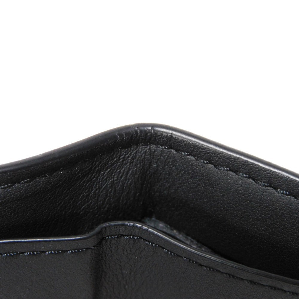 LOUIS VUITTON Tri-fold wallet M45417 Monogram Eclipse Reverse Canvas x Smooth Leather Noir RFID IC chip Monogram Eclipse Reverse Discovery compact wallet mens Used Authentic