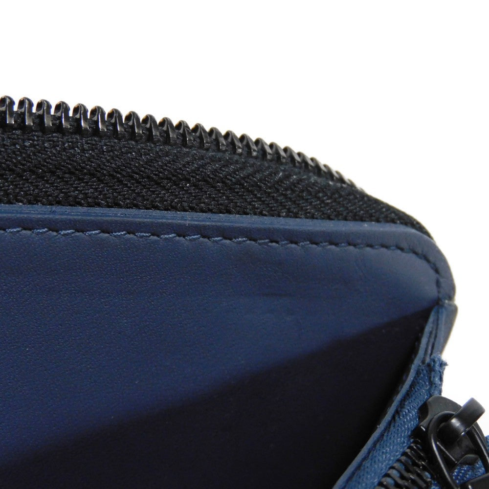 LOUIS VUITTON Long Wallet Purse M80423 Shadow leather (monogram embossing) Navy Monogram shadow Zippy Wallet Vertical