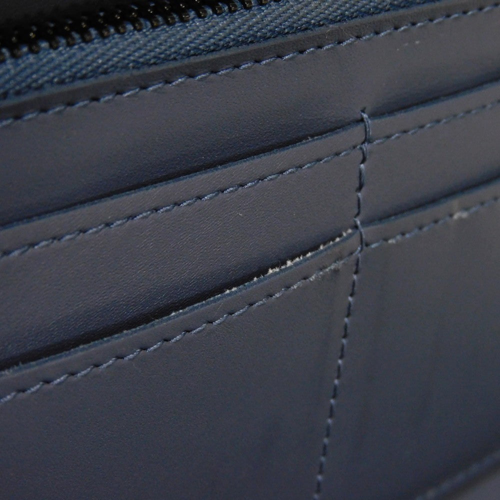 LOUIS VUITTON Long Wallet Purse M80423 Shadow leather (monogram embossing) Navy Monogram shadow Zippy Wallet Vertical
