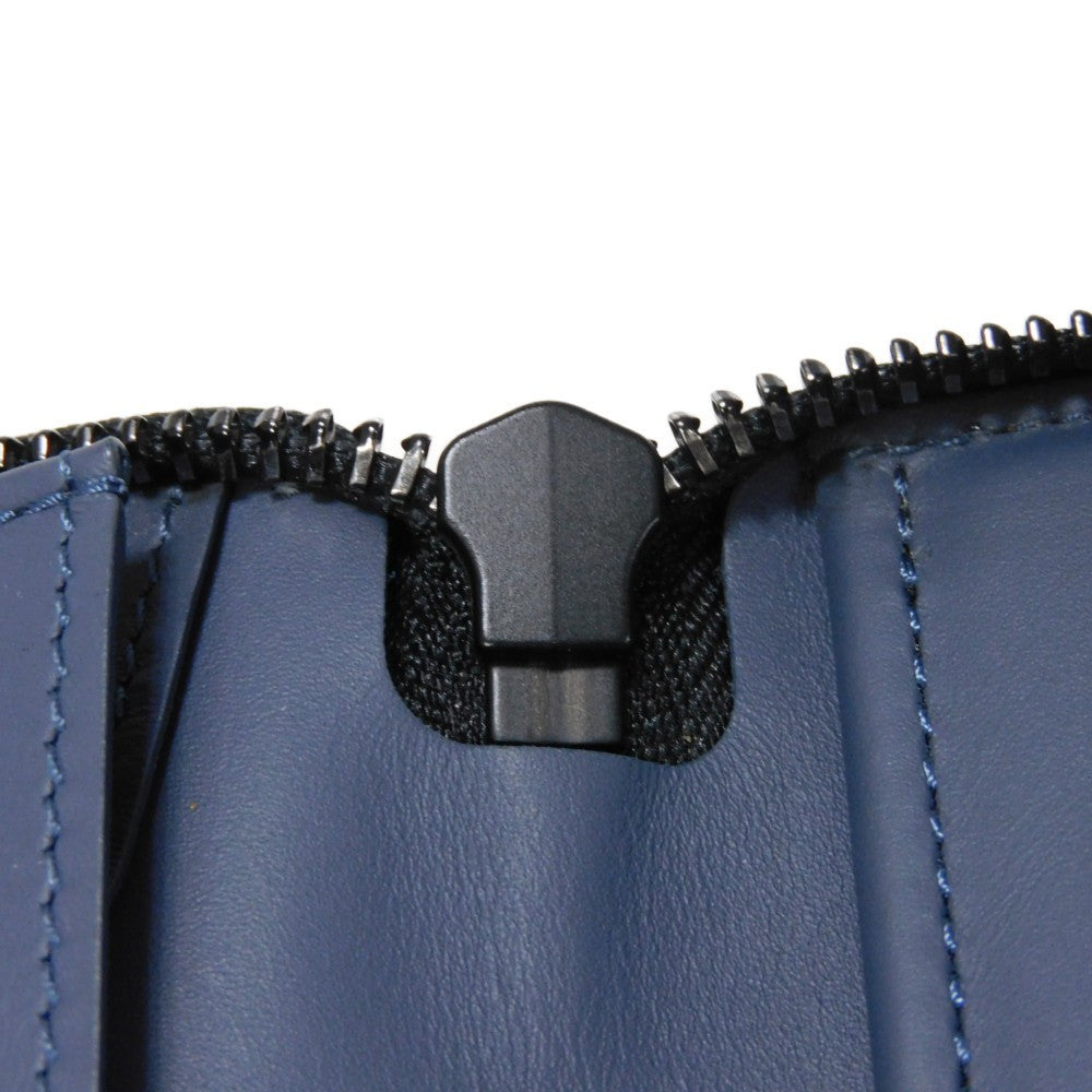 LOUIS VUITTON Long Wallet Purse M80423 Shadow leather (monogram embossing) Navy Monogram shadow Zippy Wallet Vertical