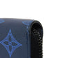 LOUIS VUITTON Long Wallet Purse M80423 Shadow leather (monogram embossing) Navy Monogram shadow Zippy Wallet Vertical