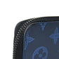 LOUIS VUITTON Long Wallet Purse M80423 Shadow leather (monogram embossing) Navy Monogram shadow Zippy Wallet Vertical