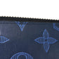 LOUIS VUITTON Long Wallet Purse M80423 Shadow leather (monogram embossing) Navy Monogram shadow Zippy Wallet Vertical
