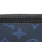 LOUIS VUITTON Long Wallet Purse M80423 Shadow leather (monogram embossing) Navy Monogram shadow Zippy Wallet Vertical