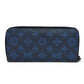 LOUIS VUITTON Long Wallet Purse M80423 Shadow leather (monogram embossing) Navy Monogram shadow Zippy Wallet Vertical