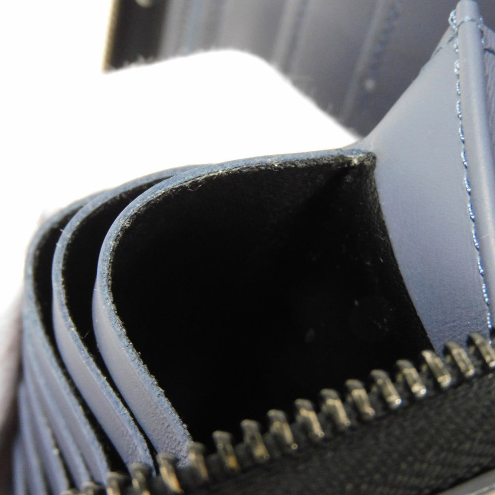 LOUIS VUITTON Long Wallet Purse M80423 Shadow leather (monogram embossing) Navy Monogram shadow Zippy Wallet Vertical
