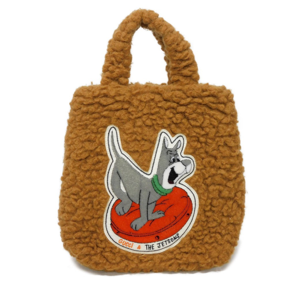 GUCCI Tote Bag 752175 wool Brown logo space family astro dog unused Chilled license The Jetsons Tote Kids Used Authentic