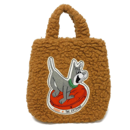 GUCCI Tote Bag 752175 wool Brown logo space family astro dog unused Chilled license The Jetsons Tote Kids Used Authentic