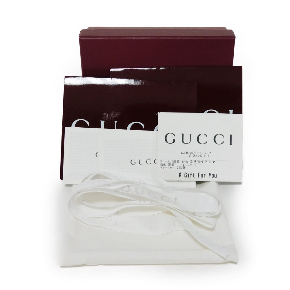GUCCI Bifold Wallet 771153 AAEBR 1043 Calf leather (embossed) black logo metal Coin Wallet