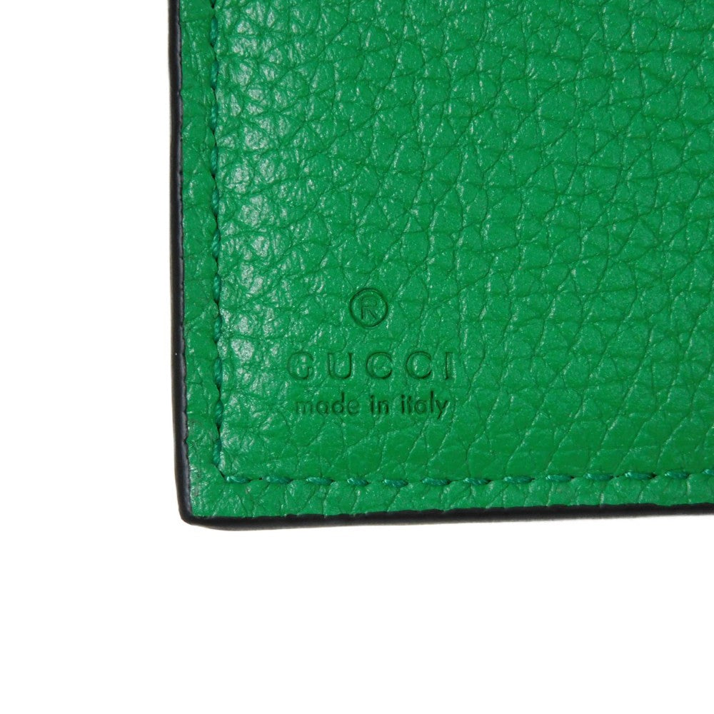GUCCI Bifold Wallet 771153 AAEBR 1043 Calf leather (embossed) black logo metal Coin Wallet
