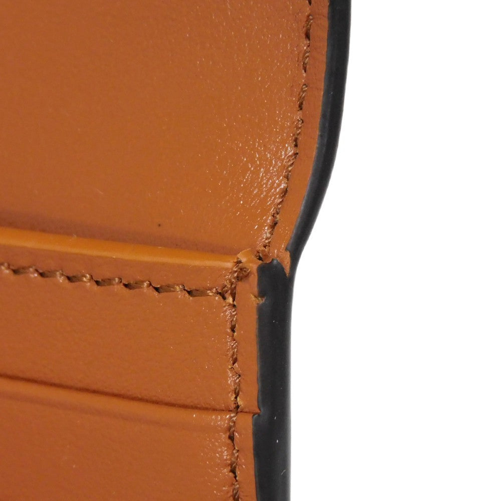 CELINE Tri-fold wallet 10F523CQ7.04LU satin calfskin Brown Current Calfskin Brown Turnlock Sese Small Trifold Wallet 16 Women Used Authentic