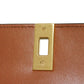 CELINE Tri-fold wallet 10F523CQ7.04LU satin calfskin Brown Current Calfskin Brown Turnlock Sese Small Trifold Wallet 16 Women Used Authentic