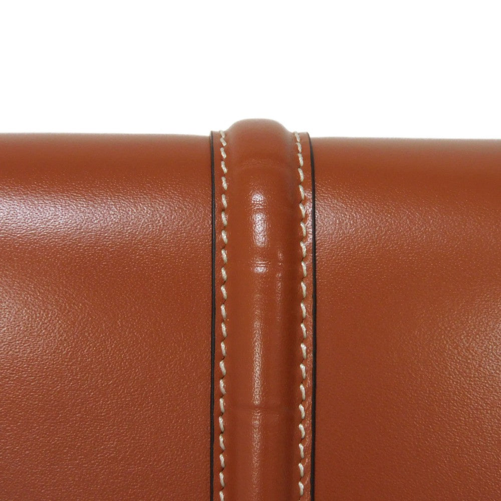 CELINE Tri-fold wallet 10F523CQ7.04LU satin calfskin Brown Current Calfskin Brown Turnlock Sese Small Trifold Wallet 16 Women Used Authentic