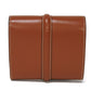 CELINE Tri-fold wallet 10F523CQ7.04LU satin calfskin Brown Current Calfskin Brown Turnlock Sese Small Trifold Wallet 16 Women Used Authentic