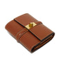 CELINE Tri-fold wallet 10F523CQ7.04LU satin calfskin Brown Current Calfskin Brown Turnlock Sese Small Trifold Wallet 16 Women Used Authentic