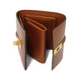 CELINE Tri-fold wallet 10F523CQ7.04LU satin calfskin Brown Current Calfskin Brown Turnlock Sese Small Trifold Wallet 16 Women Used Authentic