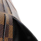 LOUIS VUITTON Long Wallet Purse N61227 Damier canvas, grained leather (embossed) Dark brown logo Ebene Brown Pink Bifold Wallet Bicolor Damier Portefeuille Kaisa Women Used Authentic