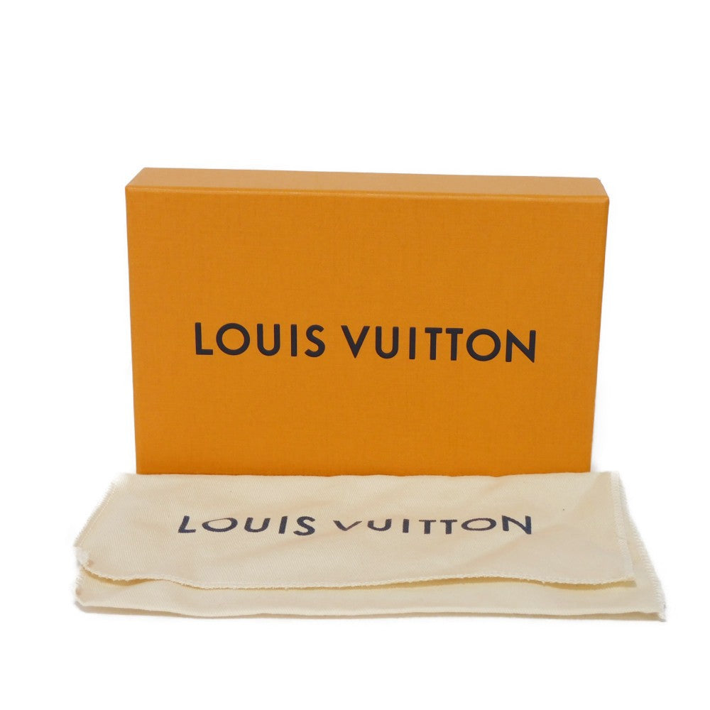 LOUIS VUITTON Long Wallet Purse N61227 Damier canvas, grained leather (embossed) Dark brown logo Ebene Brown Pink Bifold Wallet Bicolor Damier Portefeuille Kaisa Women Used Authentic