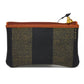 FENDI Coin case fabric Kaiqi Striped Brown Keyring Vintage FF logo Old Pecan Coin Purse unisex(Unisex) Used Authentic