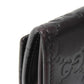 GUCCI Coin case 120964 GG striped leather Dark brown Snap Button Card Case Business Card Holder Pass Case Wallet GG Shima Guccissima coin purse mens Used Authentic