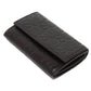 GUCCI Coin case 120964 GG striped leather Dark brown Snap Button Card Case Business Card Holder Pass Case Wallet GG Shima Guccissima coin purse mens Used Authentic
