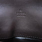 GUCCI Coin case 120964 GG striped leather Dark brown Snap Button Card Case Business Card Holder Pass Case Wallet GG Shima Guccissima coin purse mens Used Authentic