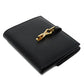 GUCCI Bifold Wallet 035 2169 Calf leather black Vintage Gold Billfold Coin Case Old Jackie Compact Wallet unisex(Unisex) Used Authentic